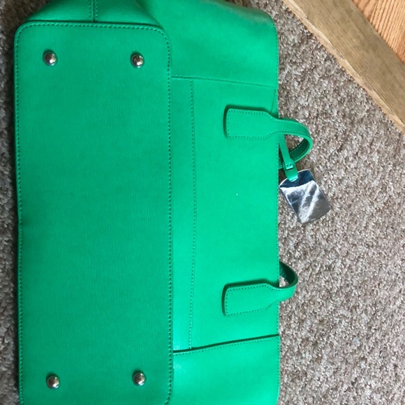 Bright green (so pretty!) Ralph Lauren tote. - Picture 3 of 8